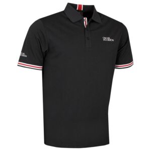 Oscar Jacobson Mens Durham Tour Golf Polo Shirt - Black/Red - L