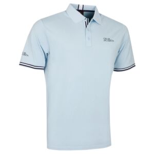 Oscar Jacobson Mens Durham Tour Golf Polo Shirt - Cool Blue/Navy - XL