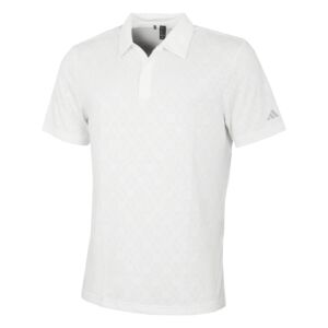 adidas Golf Mens U365T HEAT.RDY UPF 50+ Jacquard 3 Button Polo Shirt