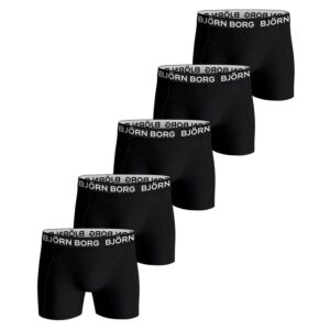 Bjorn Borg Mens Soft Cotton Breathable Stretch Mid Rise 5 Pack Boxer Briefs