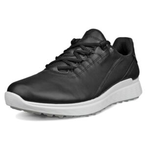 Ecco Mens S-Casual Waterproof Leather Comfy Golf Shoes - Black - UK 8-8.5
