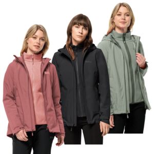 Jack Wolfskin Womens 2026 Moonrise 3 In 1 Waterproof Windproof Jacket