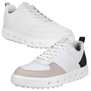 Ecco Mens Street 720 Leather Waterproof Hybrid Spikeless Golf Shoes