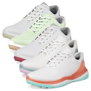 Ecco Womens LT1 Lace Up Waterproof Leather Spikeless Breathable Golf Shoes