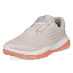 Ecco Womens LT1 W Boa Waterproof Leather Golf Shoes - Limestone - UK 6
