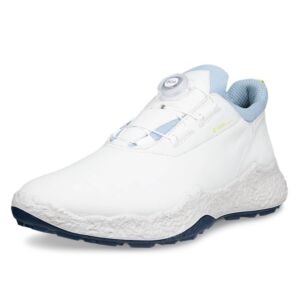 Ecco Mens BIOM H5 BOA Leather Golf Shoes - White/Dusty Blue - Uk 10