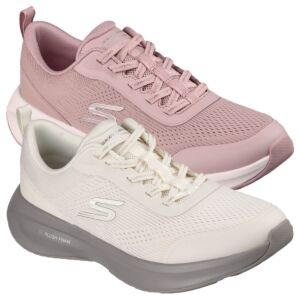 Skechers Womens Plush Foam Air Cooled Mesh Breathable Lace-Up Trainers