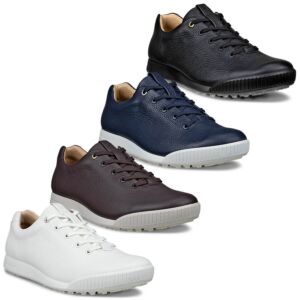 Ecco Mens 2026 Golf Street Retro Hybrid Waterproof Leather Spikeless Golf Shoes