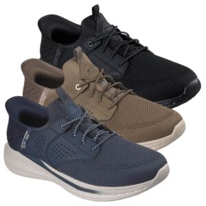 Skechers Mens 2026 Slade - Caster Memory Foam Goga-Mat Slip-In Trainers