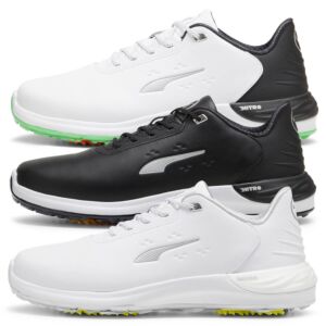 Puma Golf Mens PhantomCat Nitro+ Soft Leather Waterproof Golf Shoes