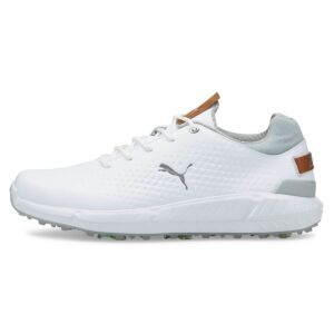 Puma Golf Mens IGNITE ARTICULATE Golf Shoes - White/Silver - UK 7