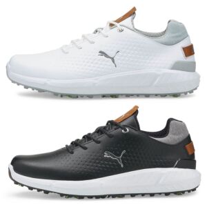 Puma Golf Mens IGNITE ARTICULATE Leather Soft Spiked Waterproof Golf Shoes