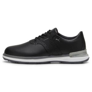 Puma Golf Mens Avant Pebble Leather Comfortable Waterproof Golf Shoes