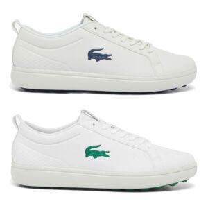 Lacoste Mens G Elite Water Repellent Crocodile Spikeless Golf Shoes