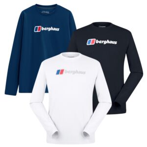 Berghaus Mens Big Logo Graphic Long Sleeve Cotton Classic Comfy T-Shirt