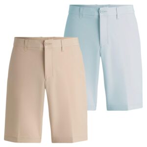 Hugo Boss Mens 2026 Commuter Slim Fit 4 Way Stretch Water Repellent Golf Shorts