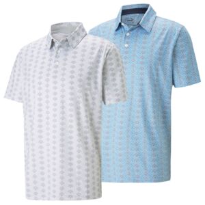 Puma Golf Mens Mattr Dreamer Novelty Moisture Wicking Polo Shirt