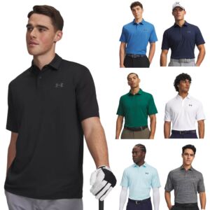 Under Armour Mens Matchplay 4 Way Stretch Wicking Golf Polo Shirt