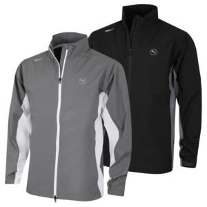 Puma Golf Mens DRYLBL Rain Waterproof Recycled Adjustable Jacket