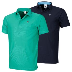 Puma X PTC Mens Jacquard Moisture Wicking Palm Polo Shirt