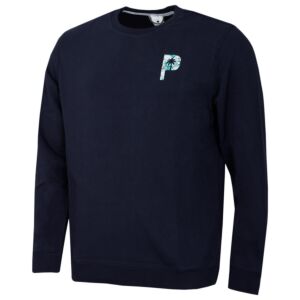 Puma Golf Mens X Ptc Glitch Graphic Crew Neck Sweater - Deep Navy - S