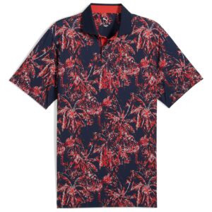 Puma Golf Mens MATTR Safari Breathable Lightweight Wicking Polo Shirt