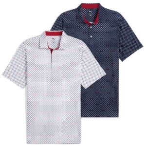 Puma Golf Mens MATTR Burgh Breathable 4 Way Stretch Wicking Polo Shirt