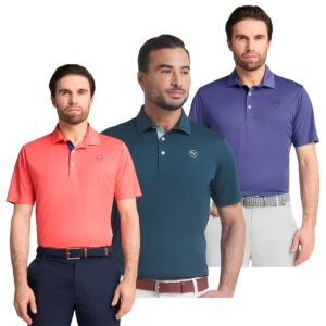 Puma Golf Mens Pure 2.0 Moisture Wicking 4 Way Stretch Golf Polo Shirt