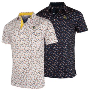 Puma Golf Mens Mattr Paradise Moisture Wicking Stretch Golf Polo Shirt
