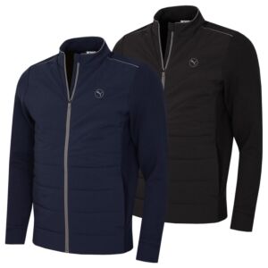 Puma Golf Mens 2026 Cloudspun Fleece 4 Way Stretch Wicking Hybrid Golf Jacket