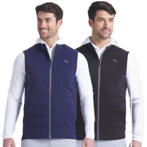 Puma Golf Mens 2026 Cloudspun Fleece 4 Way Stretch Wicking Hybrid Golf Vest