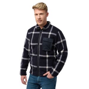 Jack Wolfskin Mens Felslicht Check Cosy Lined Sherpa Fleece Jacket