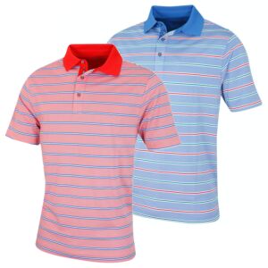 Bobby Jones Mens XH20 Patriot Stripe Oxford Pique Golf Polo Shirt