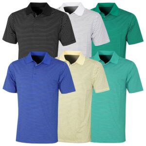 Bobby Jones Mens XH20 Jersey Cypress Stripe Golf Polo Shirt