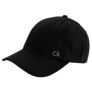 Calvin Klein Mens Classic Cotton 6 Panel Cap - Black - One Size