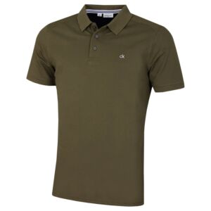 Calvin Klein Mens Campus Polo Shirt - Olive Green - M