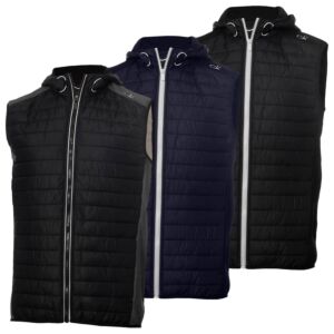 Calvin Klein Mens 2026 Redwood Hooded Hybrid Lightweight Gilet