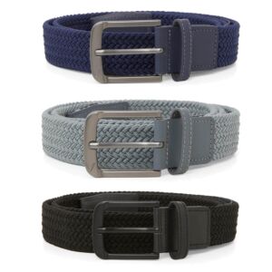 Callaway Golf Mens Stretch Braided Leather Chev Logo Durable Golf Belt