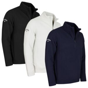 Callaway Golf Mens Long Sleeve Waffle 1/4 Zip Thermal SwingTech Sweater