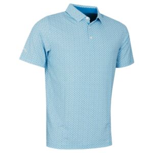Callaway Golf Mens Tee Allover Print Polo Shirt - Hawiian Surf - S