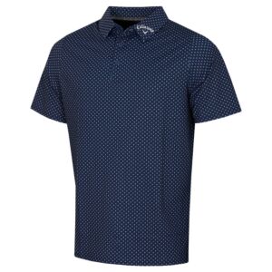 Callaway Golf Mens Golf Trademark Printed Wicking Polo Shirt