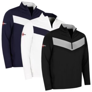 Callaway Golf Mens Odyssey 1/4 Zip Stretch Wicking Pullover Golf Sweater