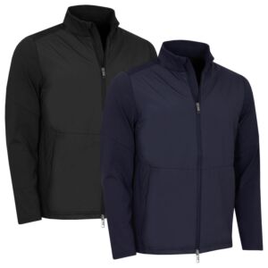 Callaway Golf Mens 2026 Mixed Media Zip Pullover Water Repellent Sweater