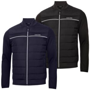 Calvin Klein Mens Lincoln Bomber Full Zip Stretch Lightweight Golf Jacket