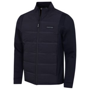 Calvin Klein Mens Houston Hybrid Full Zip Lightweight Stretch Golf Jacket
