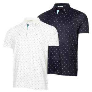 Calvin Klein Mens Riverton Moisture Wicking Technical Golf Polo Shirt