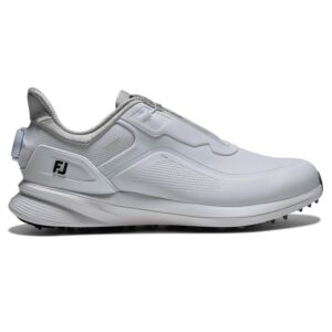 Footjoy Mens Pro SL BOA Golf Shoes - White/White/Grey - UK 10.5
