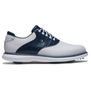 Footjoy Mens Traditions Leather Waterproof Spiked Wide Fit Golf Shoes