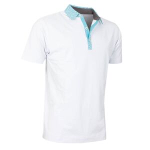 Footjoy Mens Tossed Tulip Trim Floral Vines Collar Golf Polo Shirt