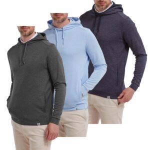 FootJoy Mens 2026 Lightweight Marl Moisture Wicking Pullover Golf Hoody